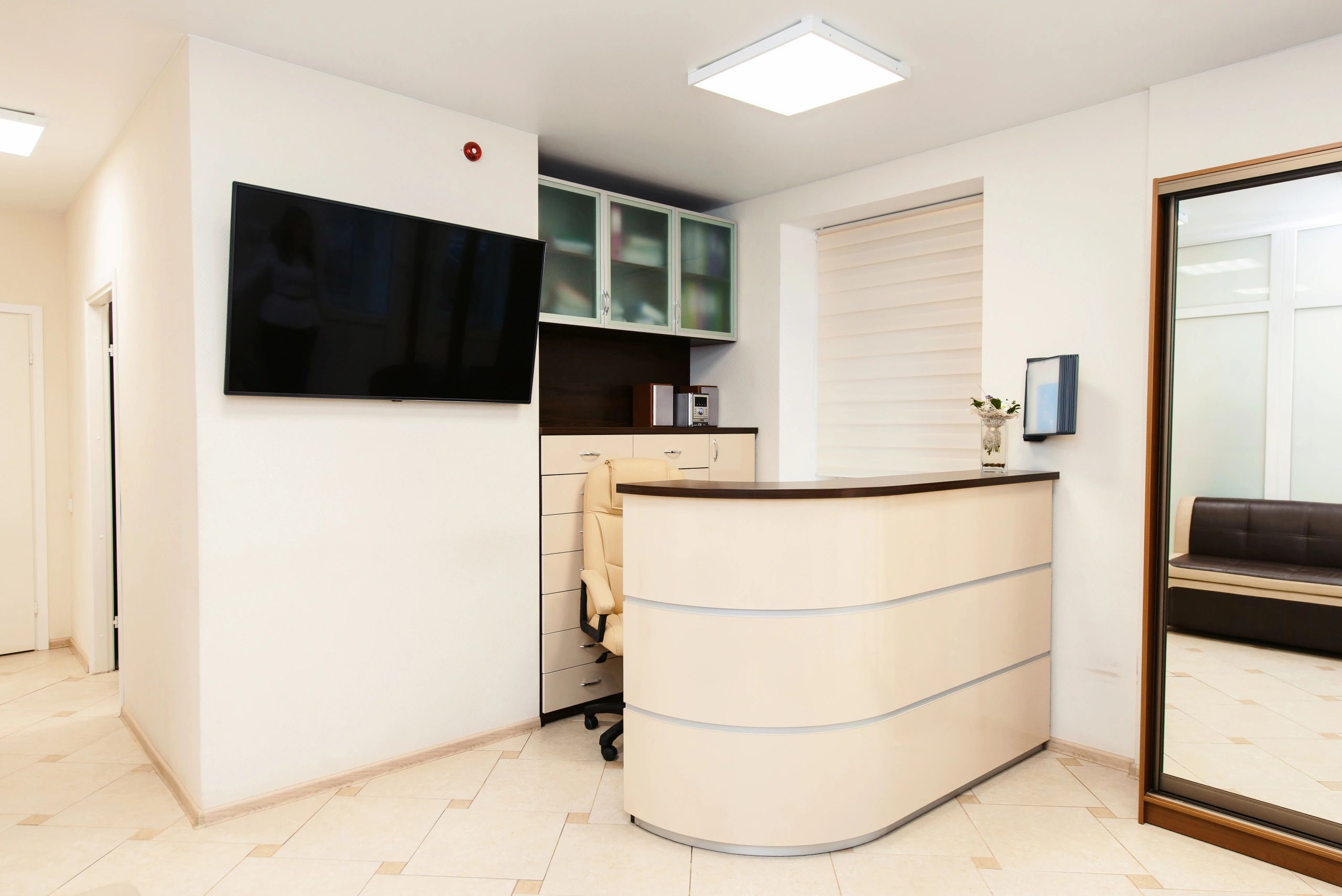 Bright, modern retail reception area